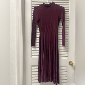 GABRIELLA ROCHA Mock Neck Dress M Purple Raisinette Long Sleeve EUC